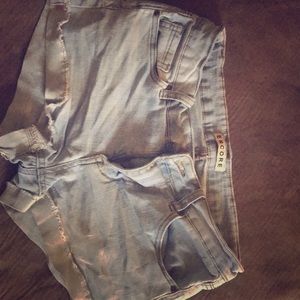 Blue jean shorts